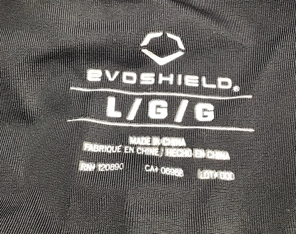 NWT EvoShield Men's Black Protective Baseball Chest Guard Shirt - Size Large