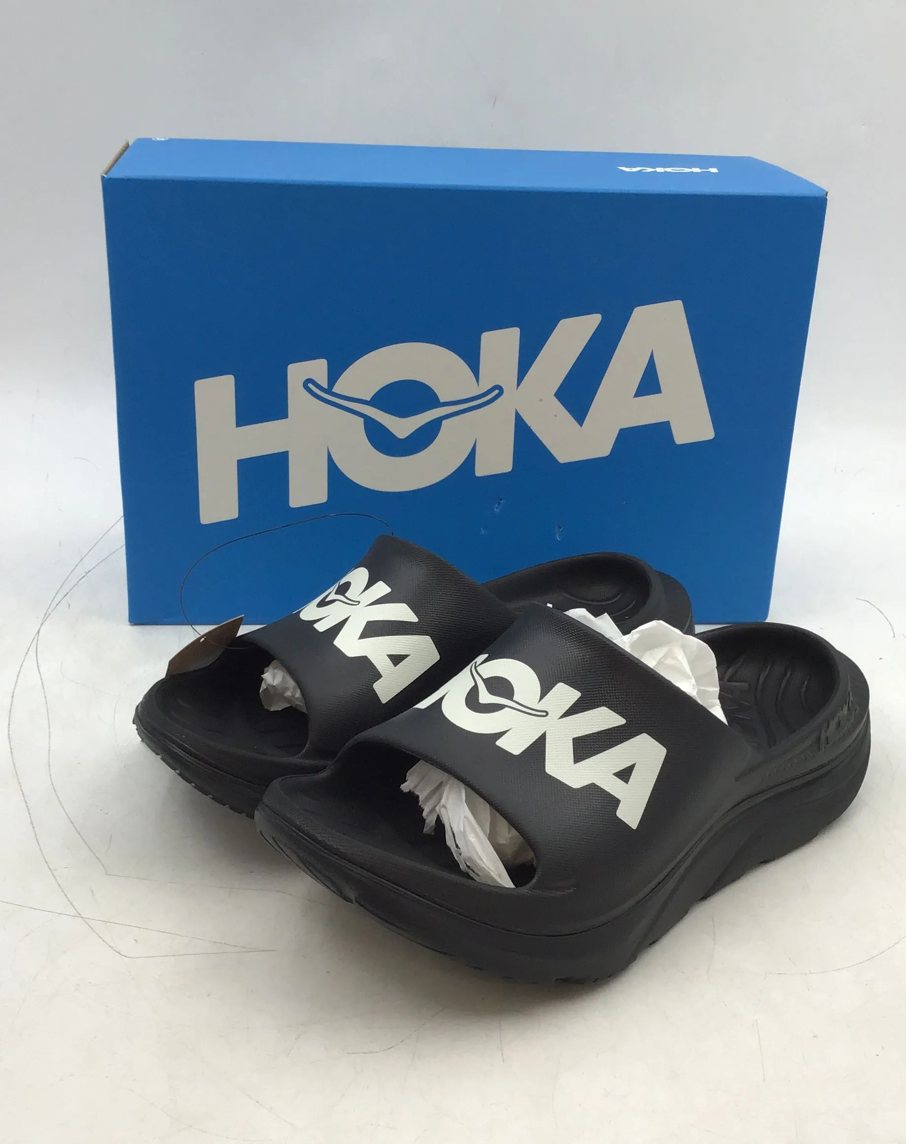 NWT Hoka One One Men's Ora Athletic Black White Slide Sandals - Size 7