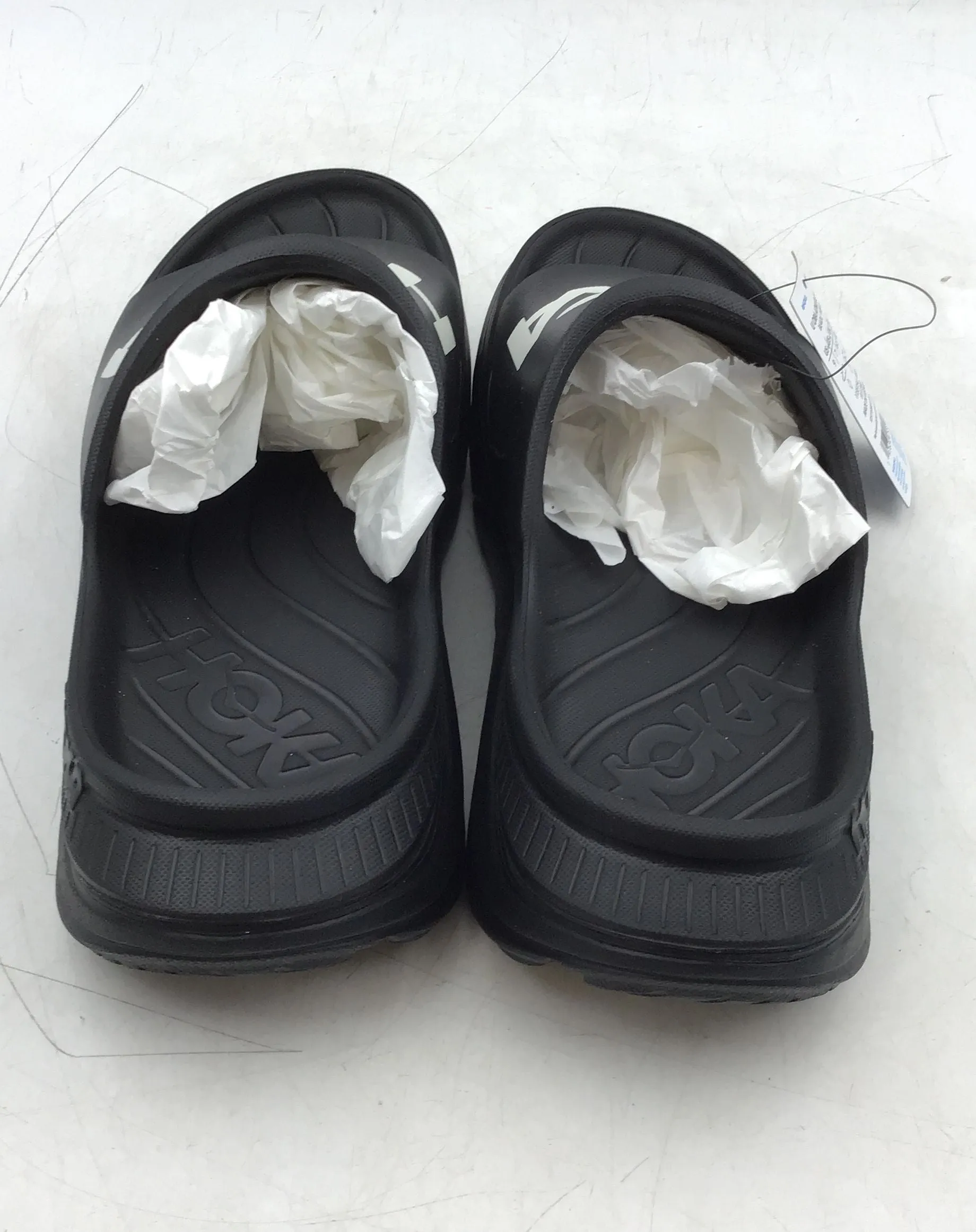 NWT Hoka One One Men's Ora Athletic Black White Slide Sandals - Size 7