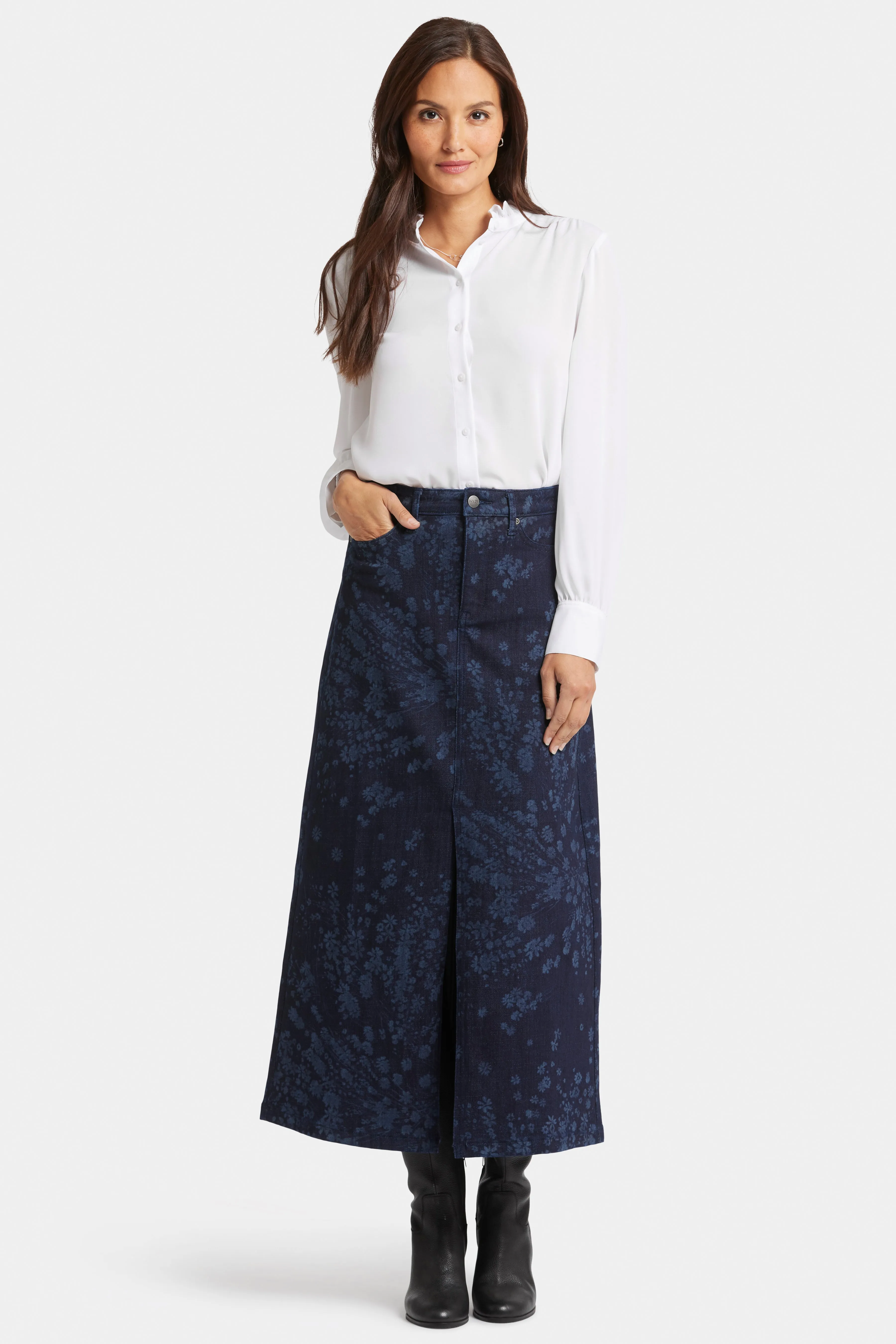 NYDJ Midi Denim Skirt