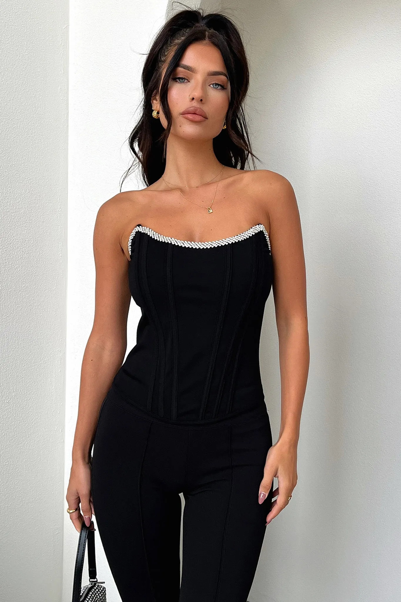 Nyra Corset Top - Black