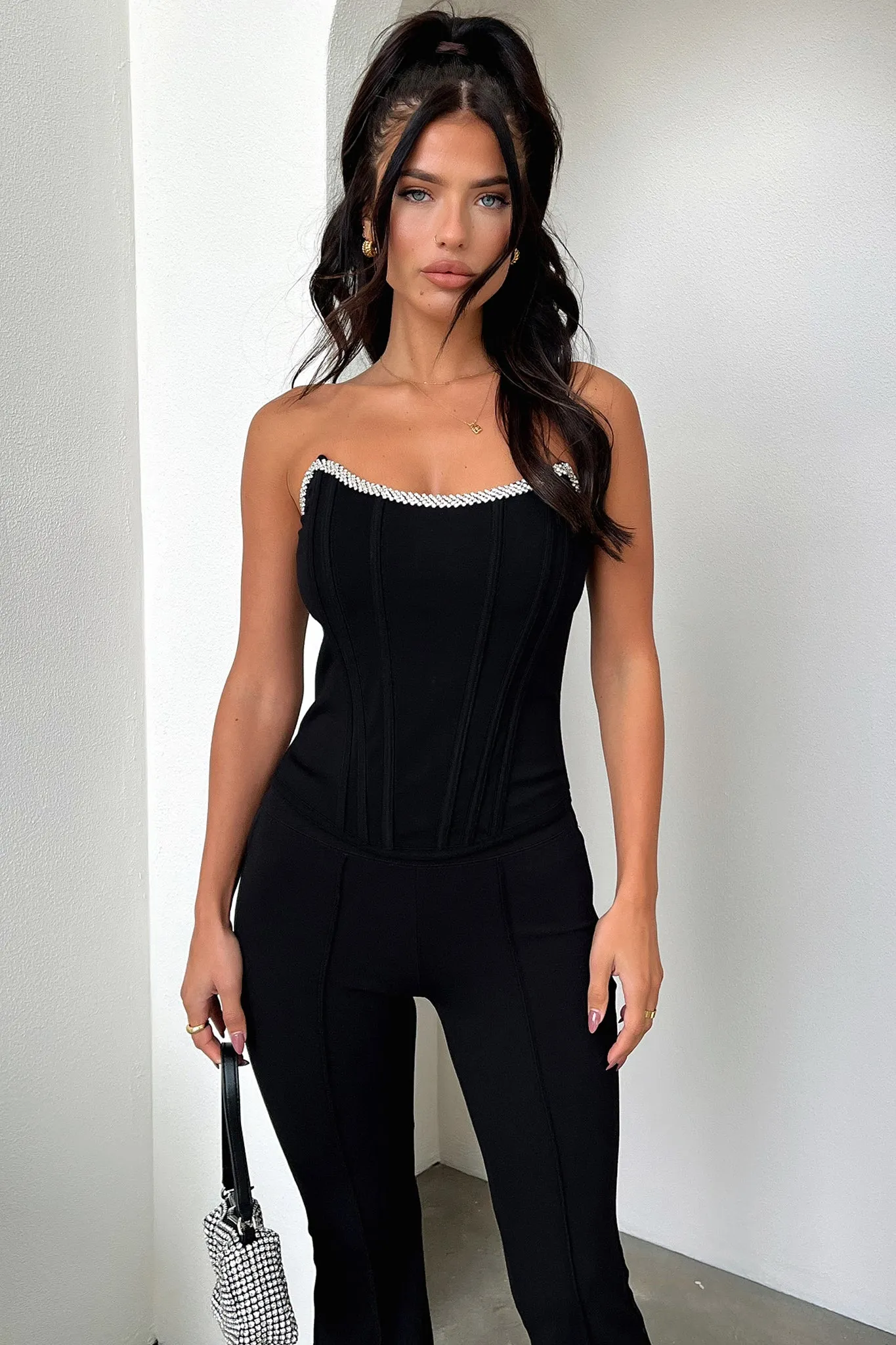 Nyra Corset Top - Black