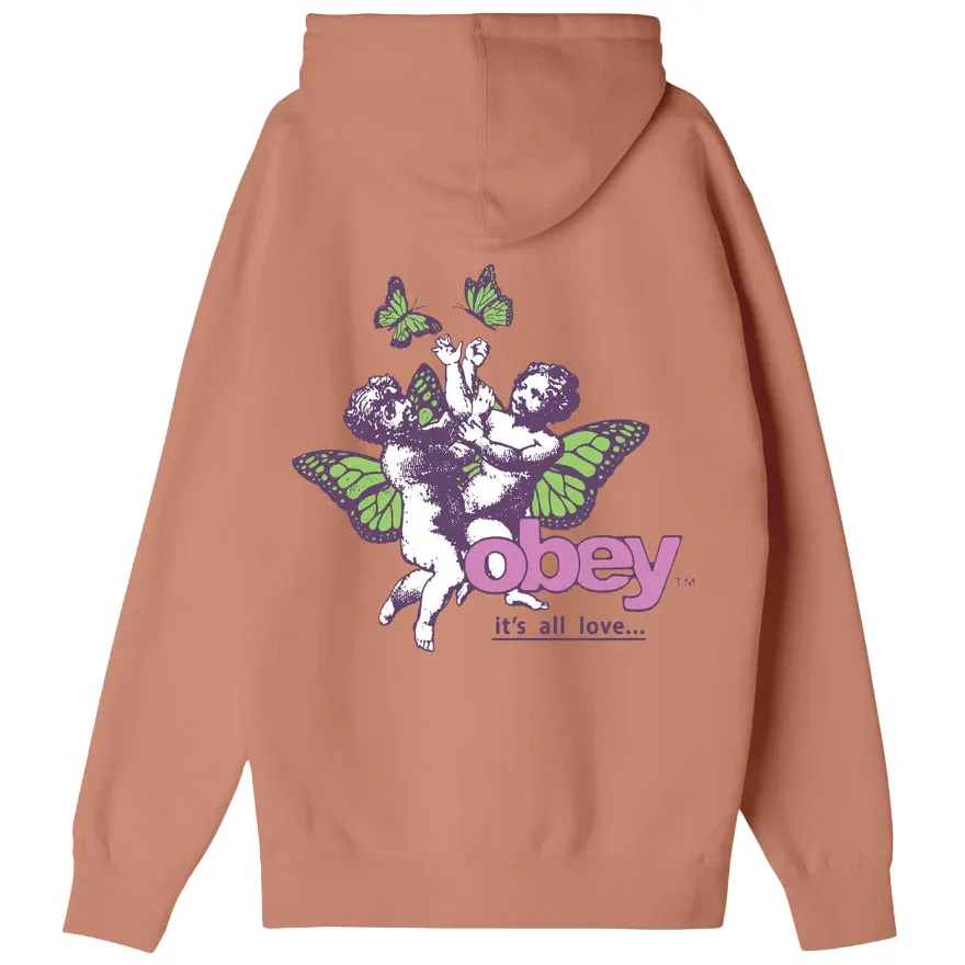 Obey Felpa con cappuccio da uomo E' tutto Amore 112843547 sughero