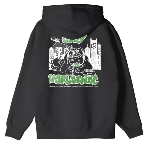 Obey felpa con cappuccio e cerniera Cane da guardia della città 112853546 nero