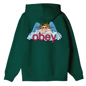 Obey felpa con cappuccio e cerniera intera L'Angelo del Cielo 112853561 verde