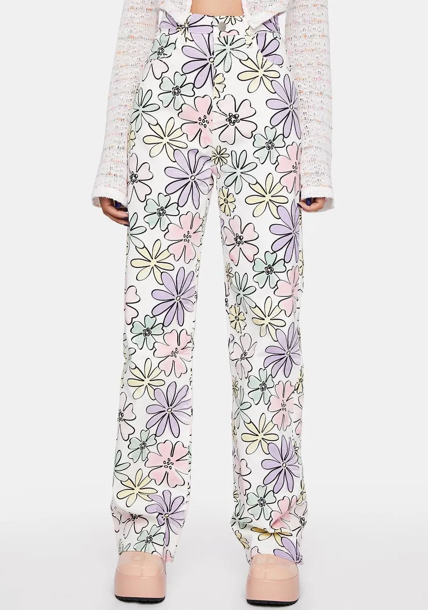 Off-White Floral Pants