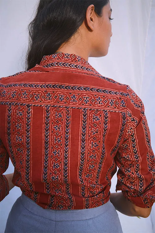 Okhai 'Clinch' Pure Cotton Ajrakh Shirt