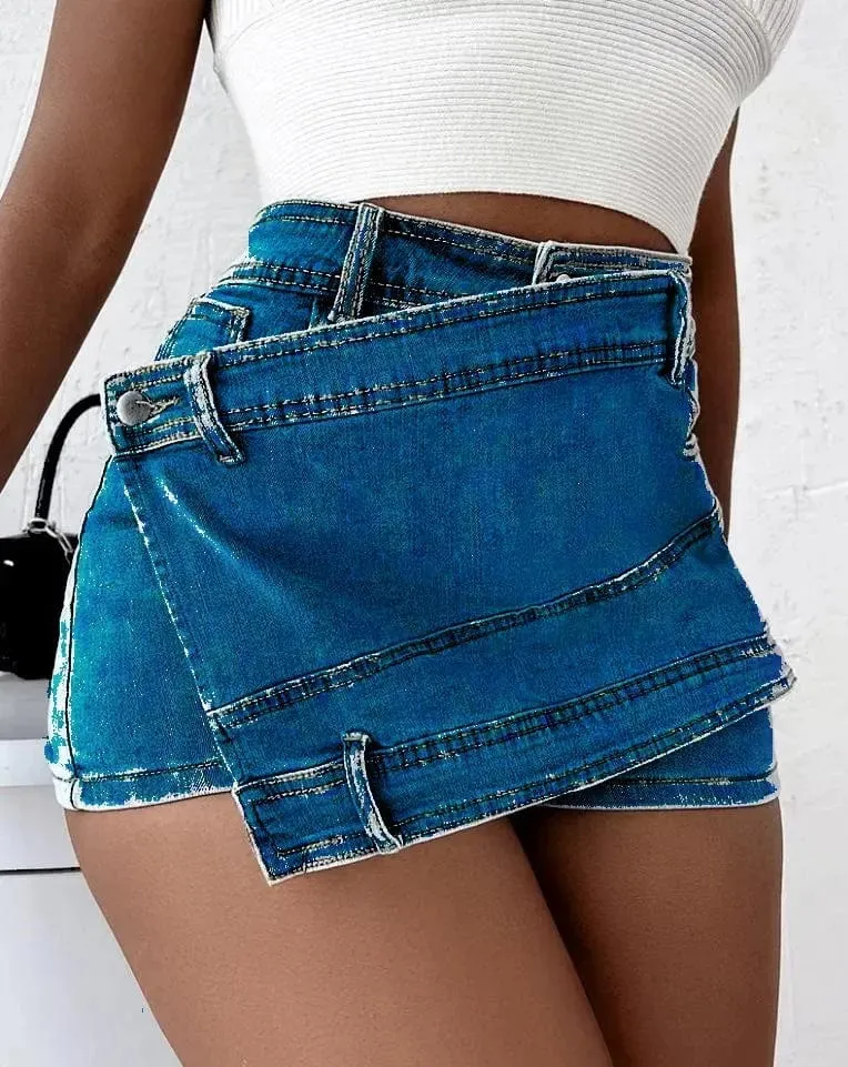 Olivia Y2K Denim Short Skirt