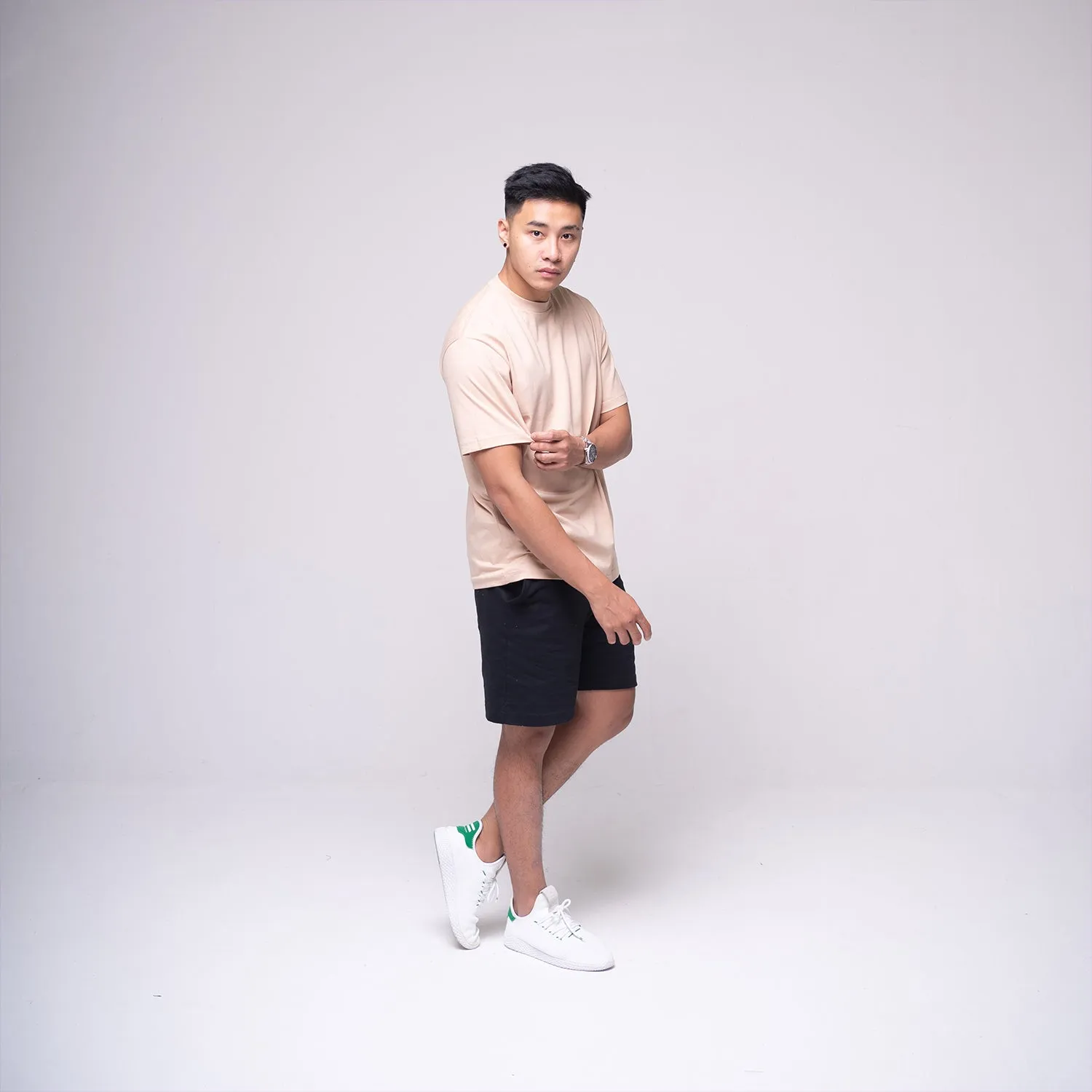 Oversized Basic T-shirt Beige
