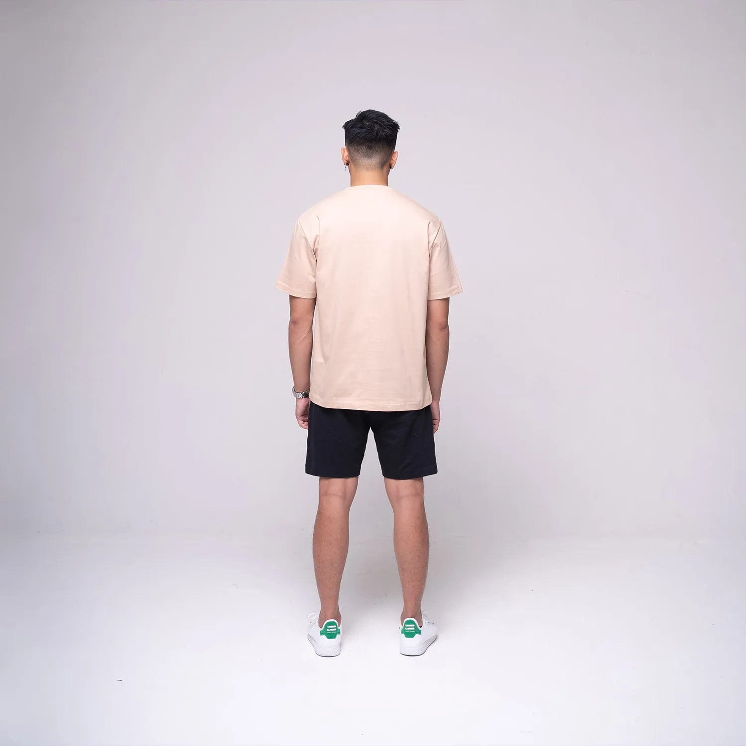 Oversized Basic T-shirt Beige