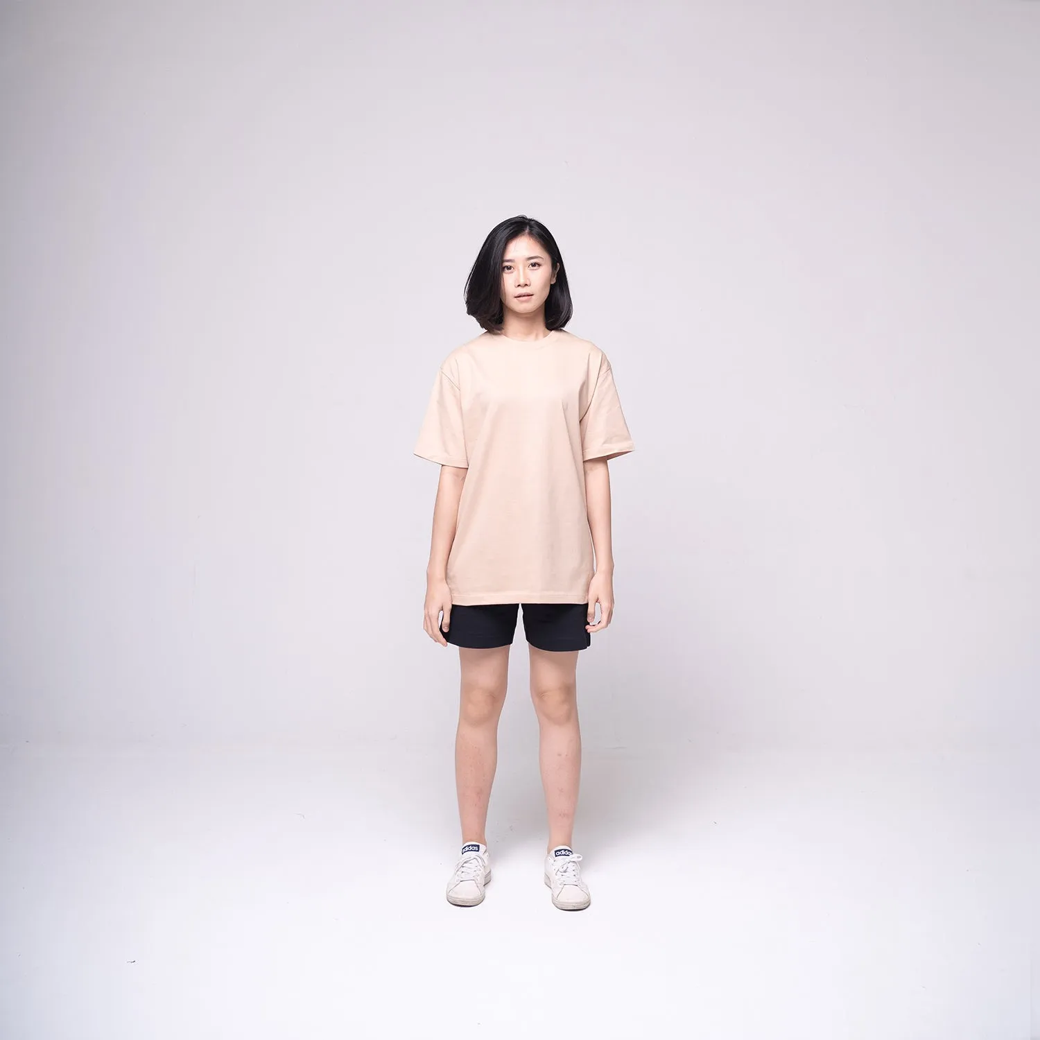Oversized Basic T-shirt Beige