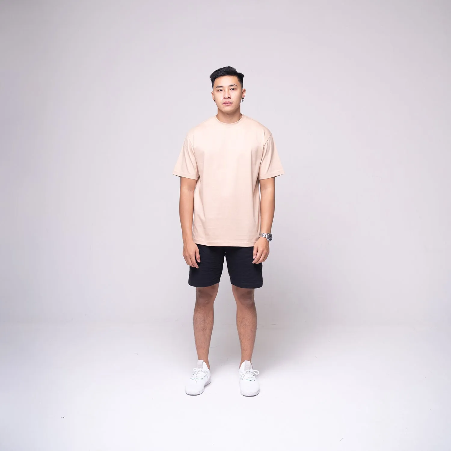 Oversized Basic T-shirt Beige