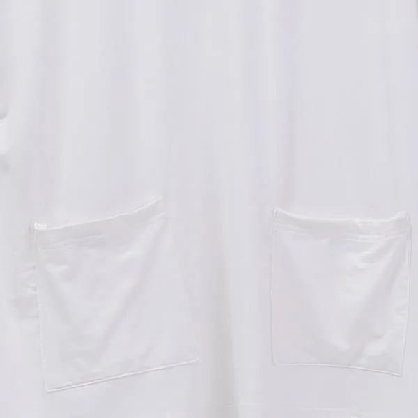 Oversized down pocket T-shirts | White