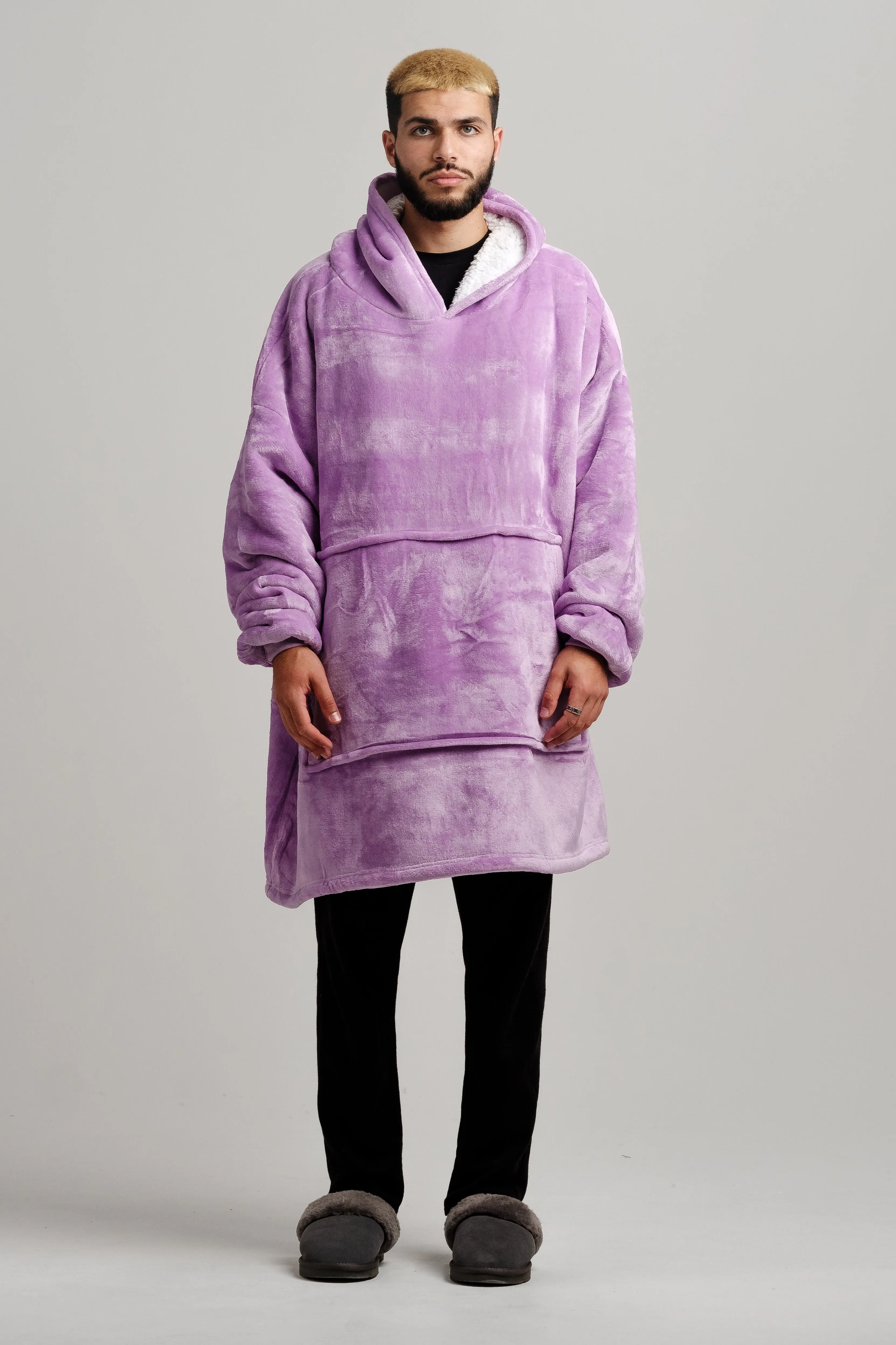 Oversized Hoodie Extra Thick Sherpa Fleece Lined Soft Blanket Hoodies UK Stock