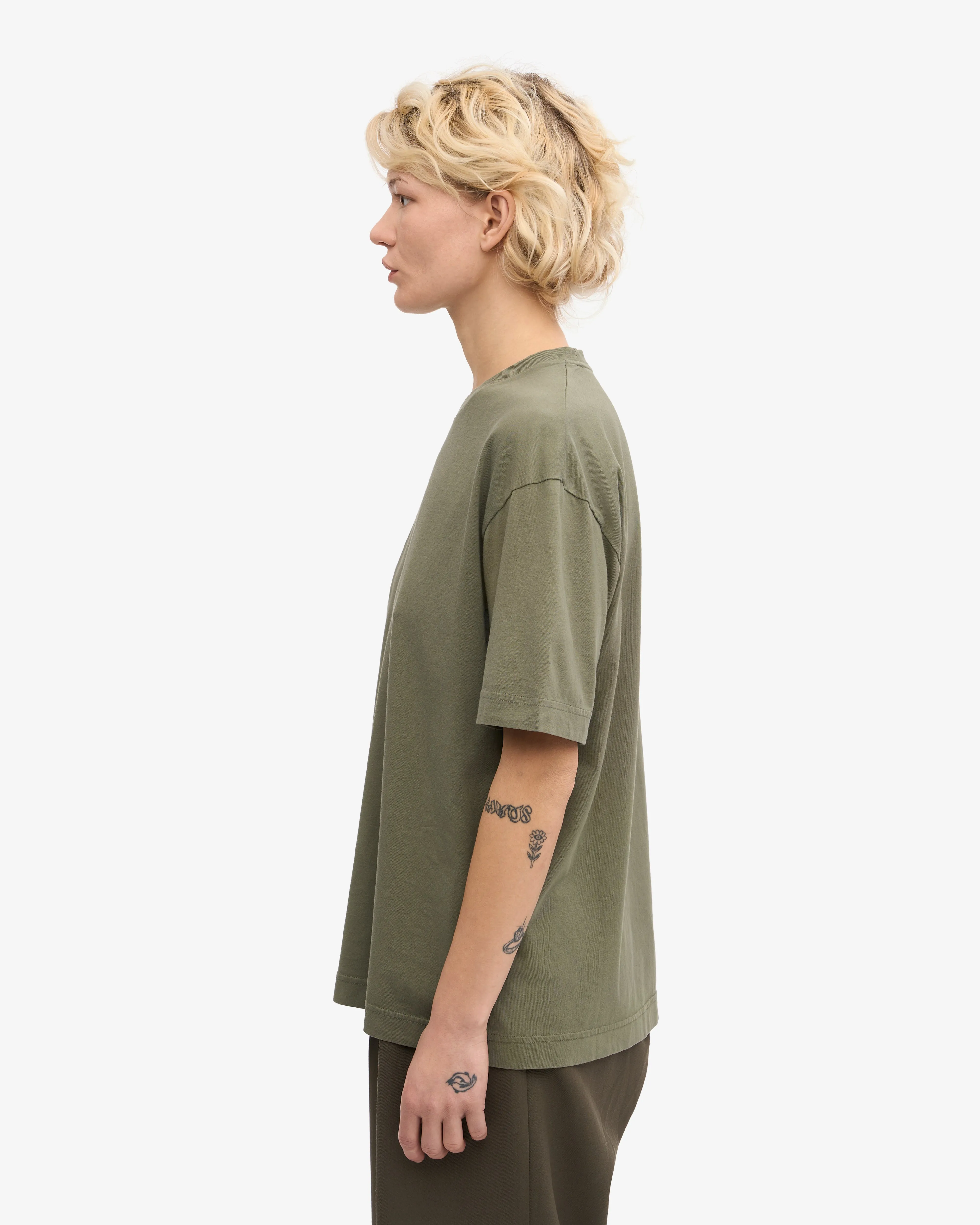 Oversized Organic T-Shirt - Dusty Olive