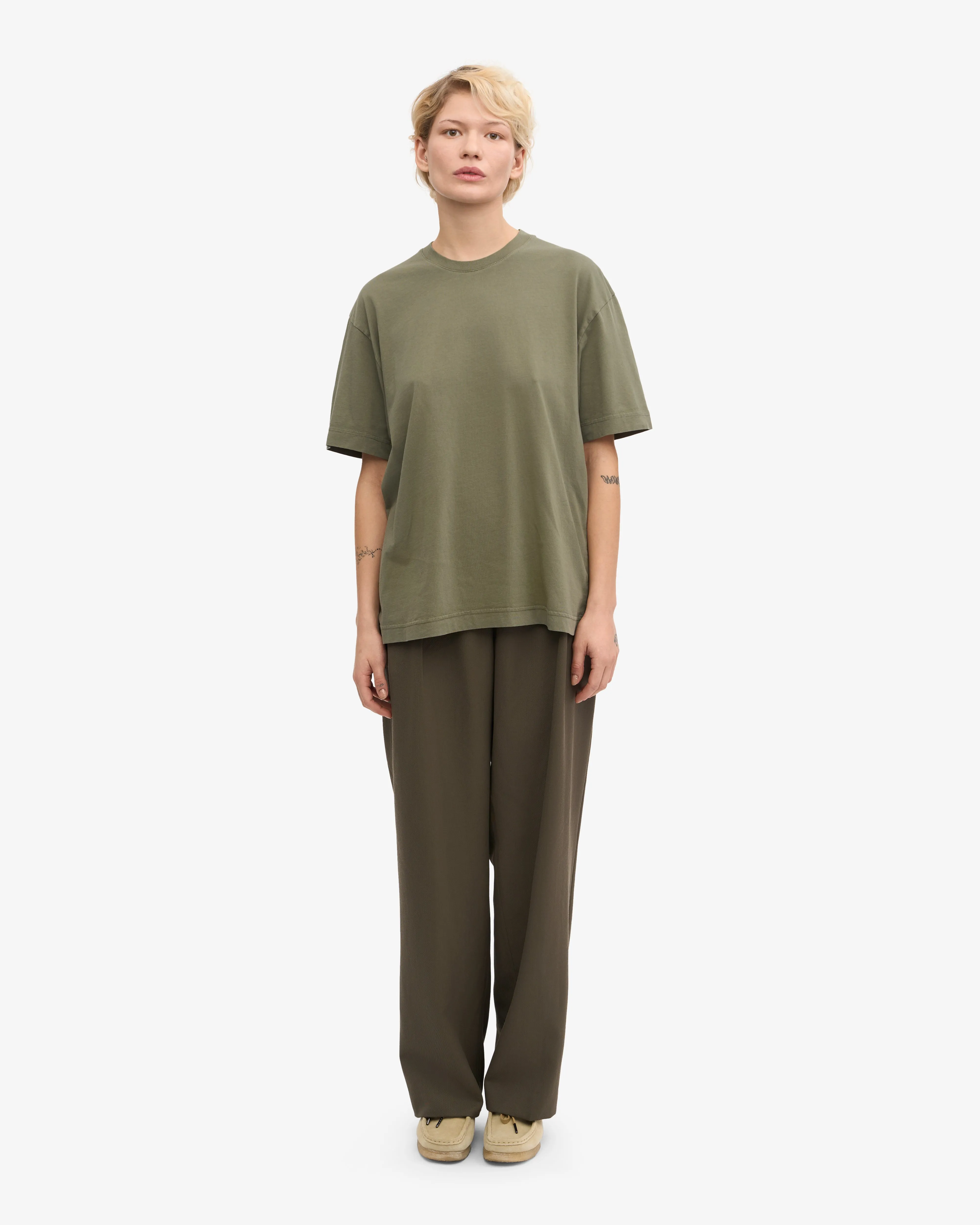 Oversized Organic T-Shirt - Dusty Olive