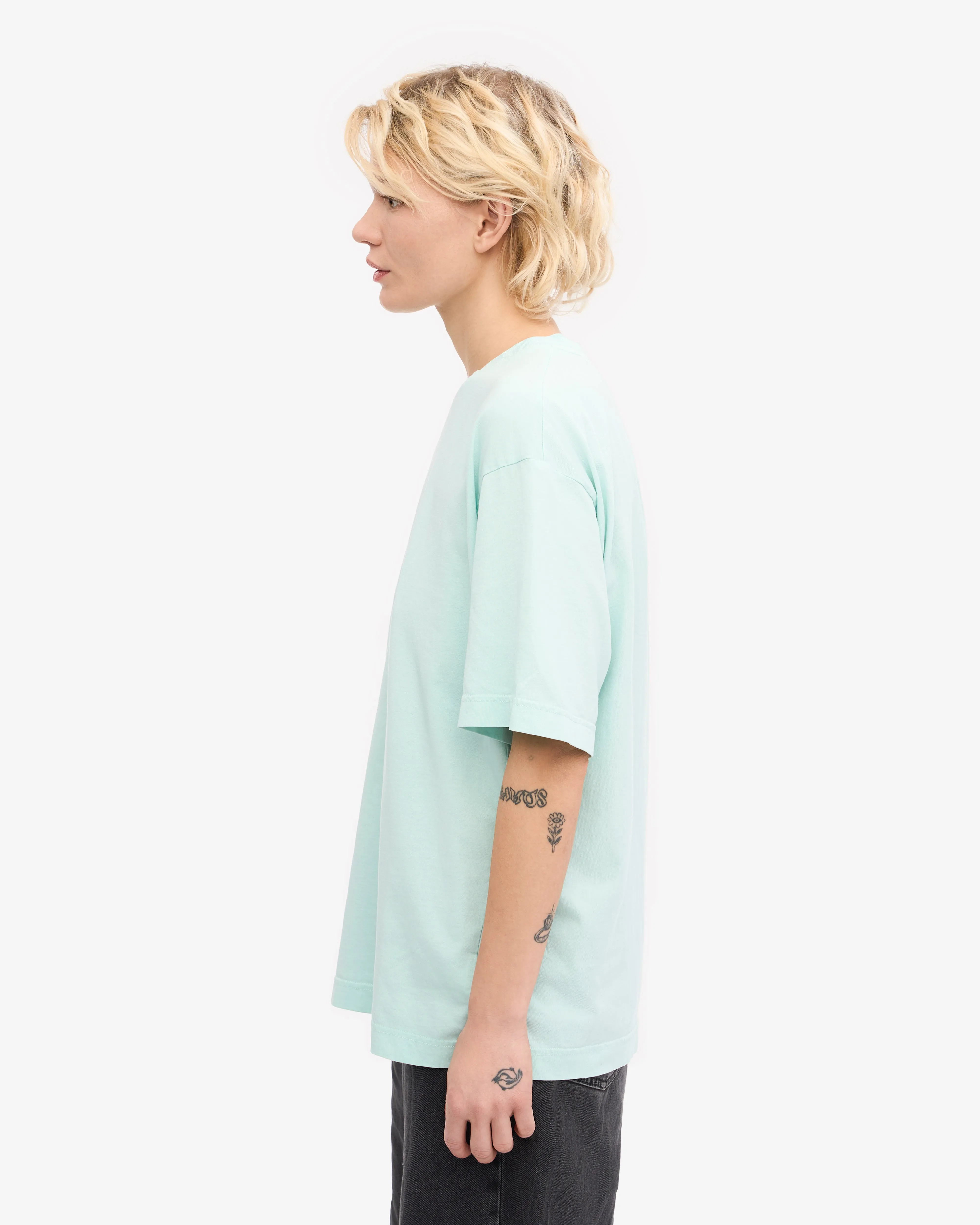 Oversized Organic T-Shirt - Light Aqua