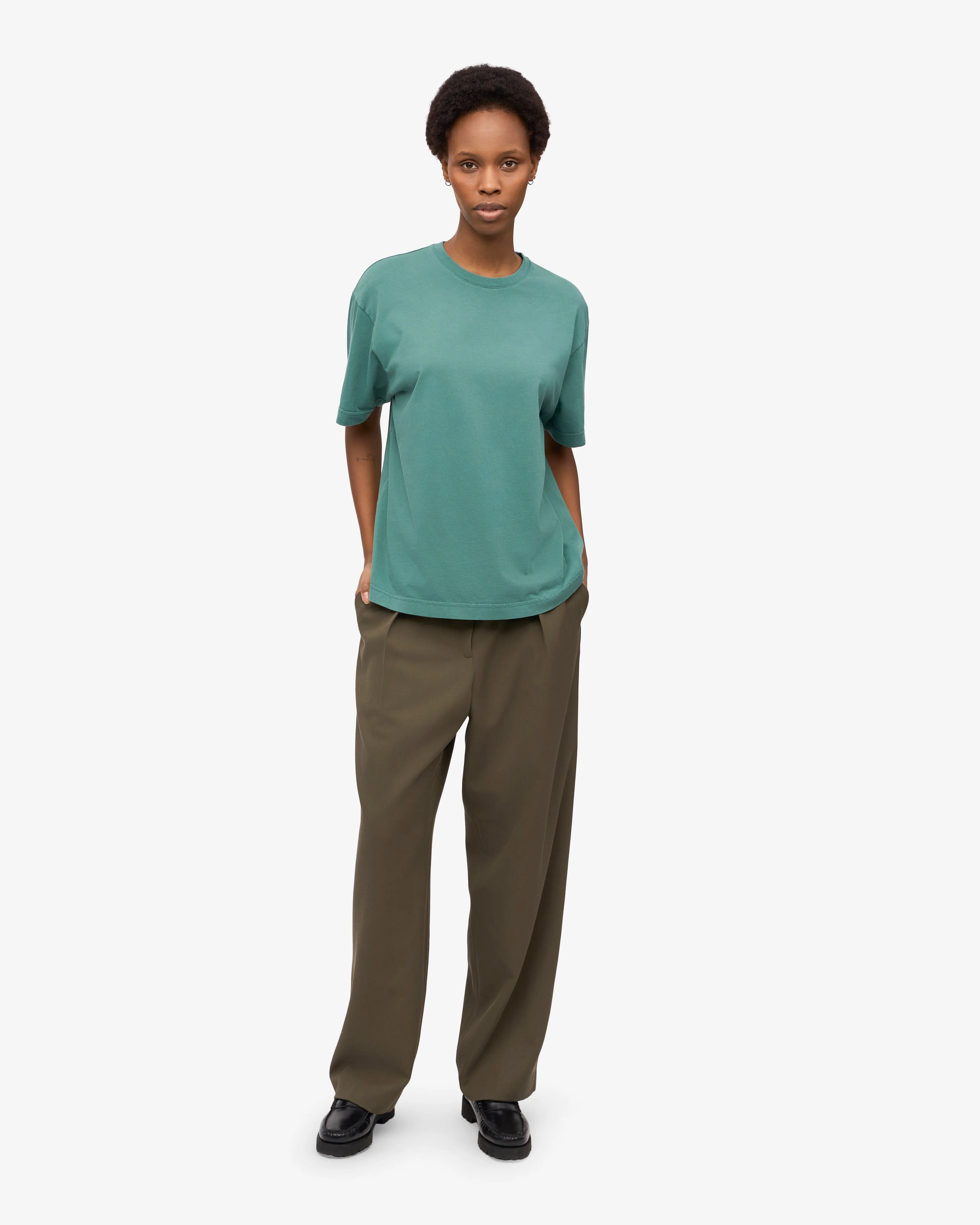 Oversized Organic T-Shirt - Pine Green