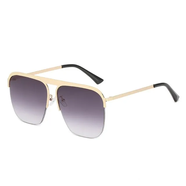 Oversized Rimless Sunglasses