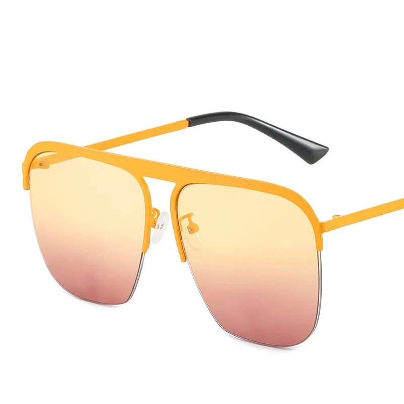 Oversized Rimless Sunglasses