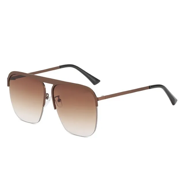 Oversized Rimless Sunglasses