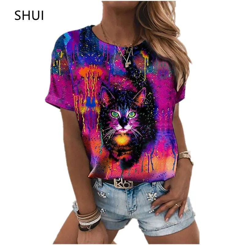 Oversized Starry Night and Galaxy printed men's and women's t-shirts.