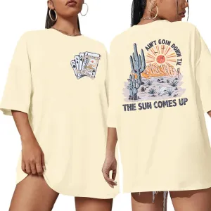 Oversized Tshirts for Women Graphic Tees Western Graphic Tee Vintage Loose Casual Short Sleeve Tops