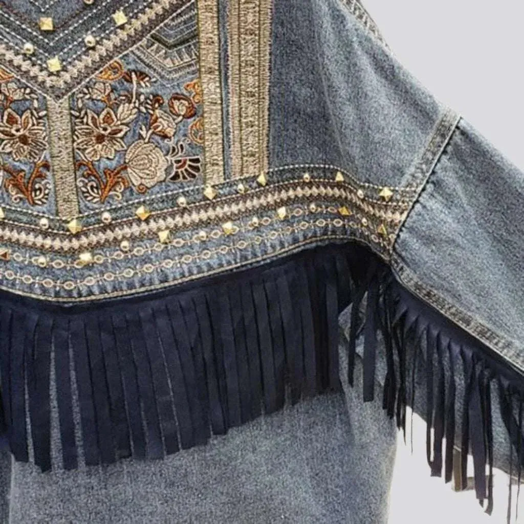 Oversized women's denim jacket