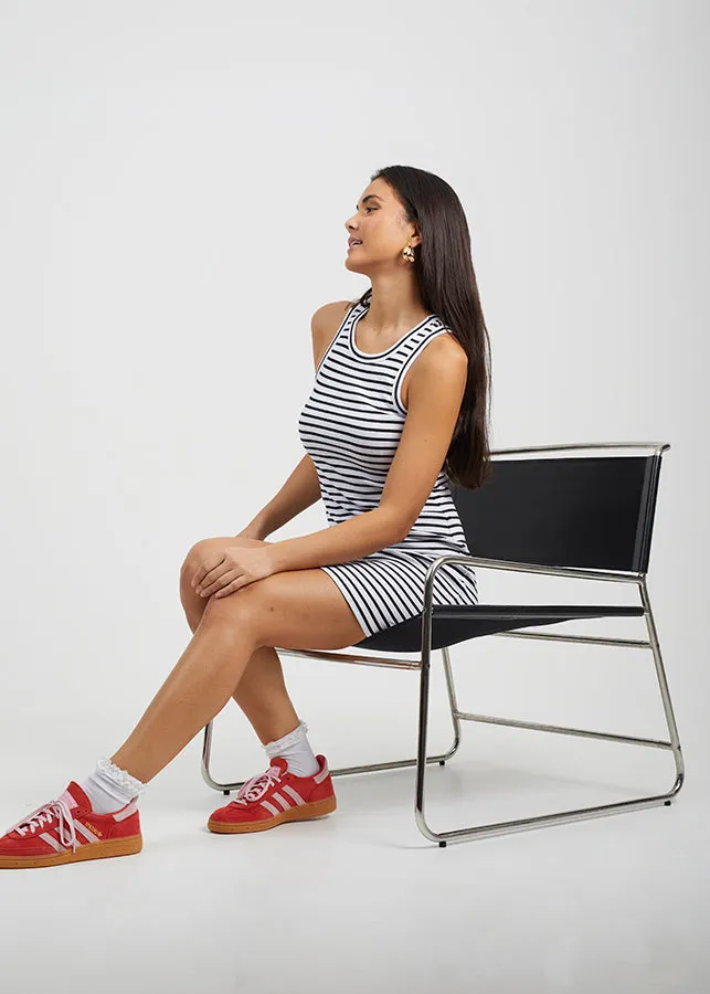 PACK OF TWO STRIPED RIBBED MINI DRESSES