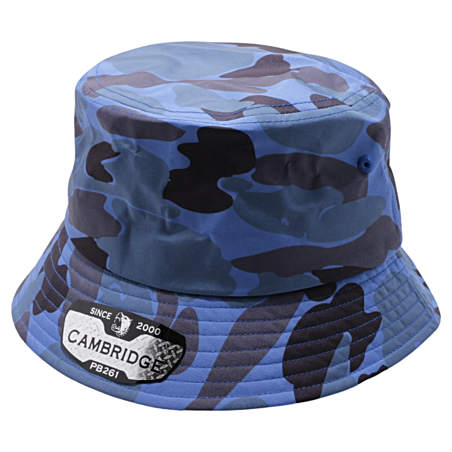 PB261 Pit Bull Cambridge Shiny Camo Bucket Hats [Royal]