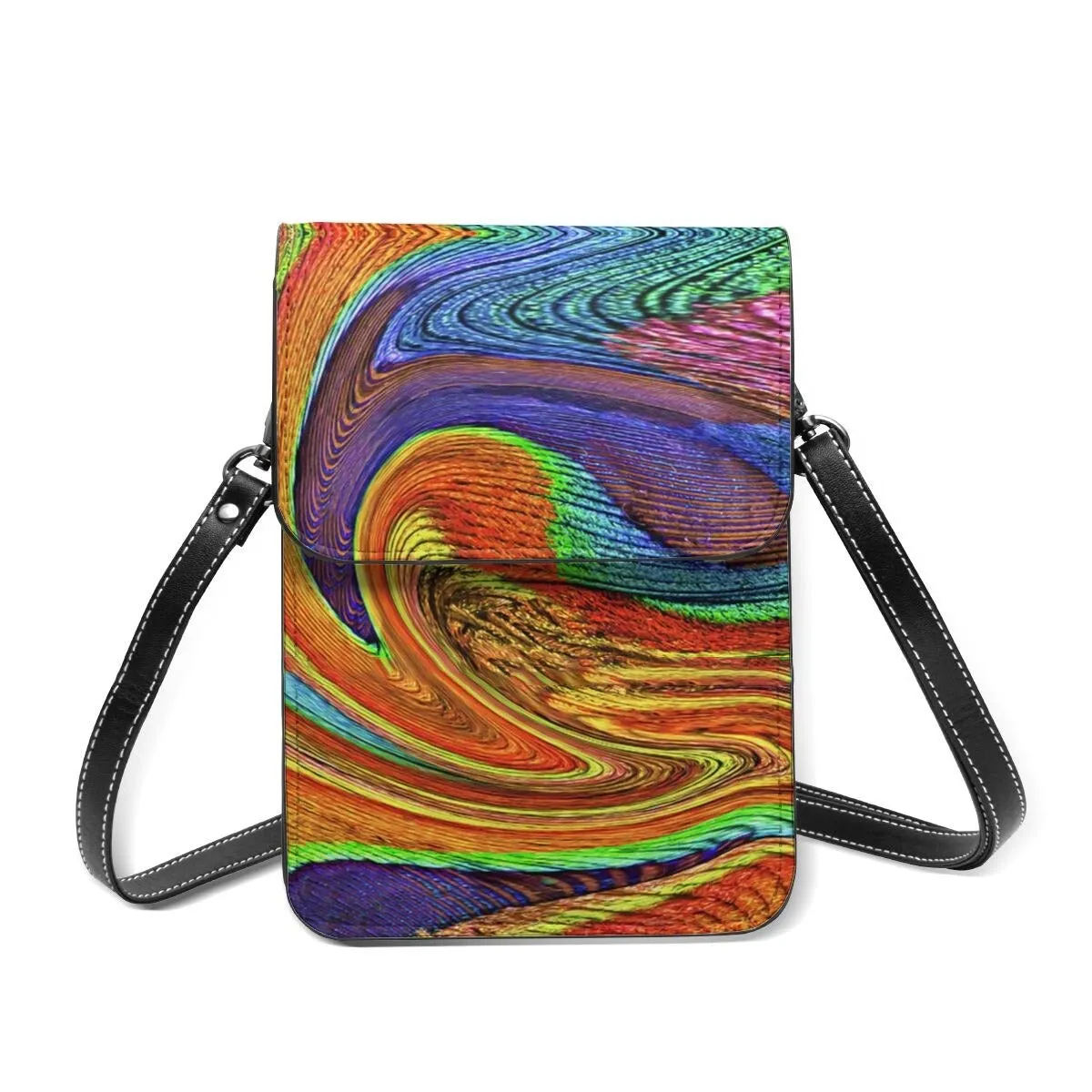 Peacock Shoulder Bag Streetwear Leather Mobile Phone Bag Shoulder Bags