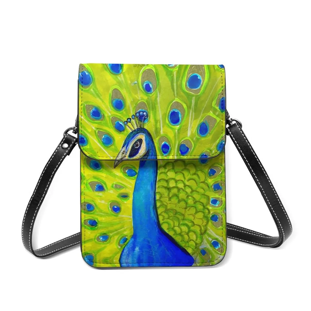 Peacock Shoulder Bag Streetwear Leather Mobile Phone Bag Shoulder Bags