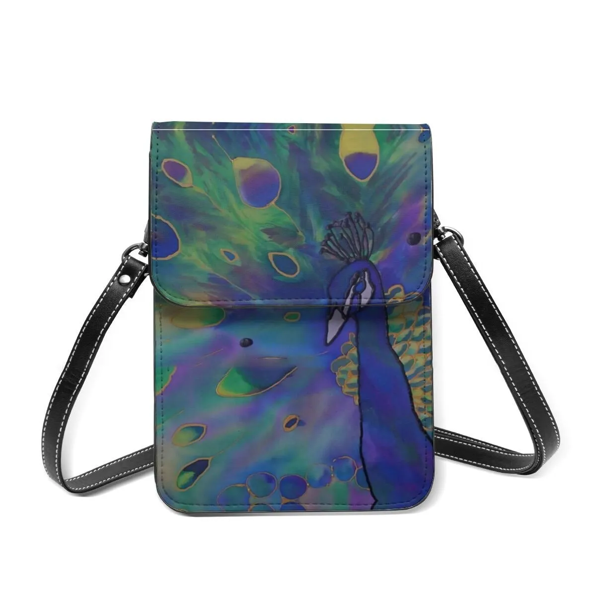 Peacock Shoulder Bag Streetwear Leather Mobile Phone Bag Shoulder Bags