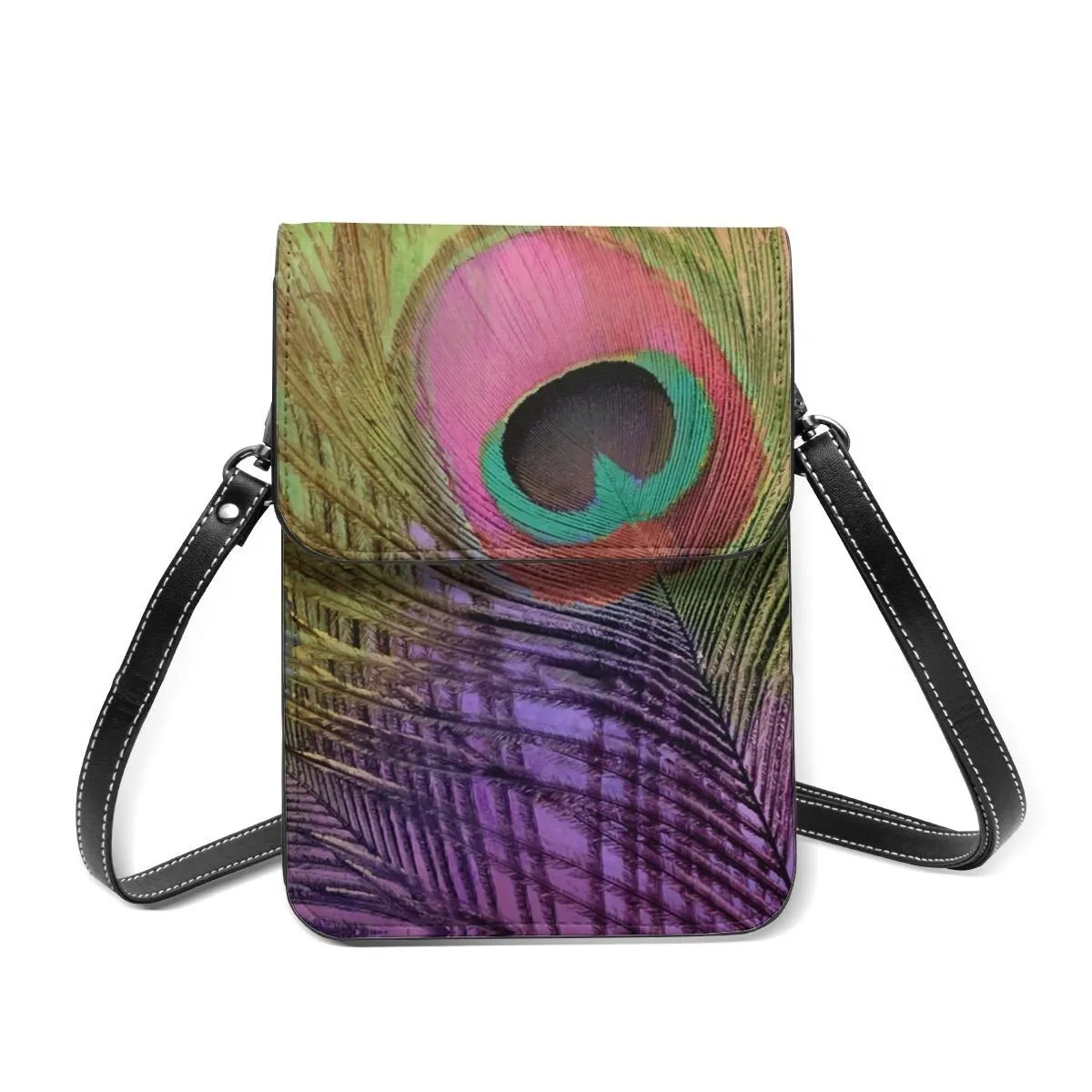 Peacock Shoulder Bag Streetwear Leather Mobile Phone Bag Shoulder Bags