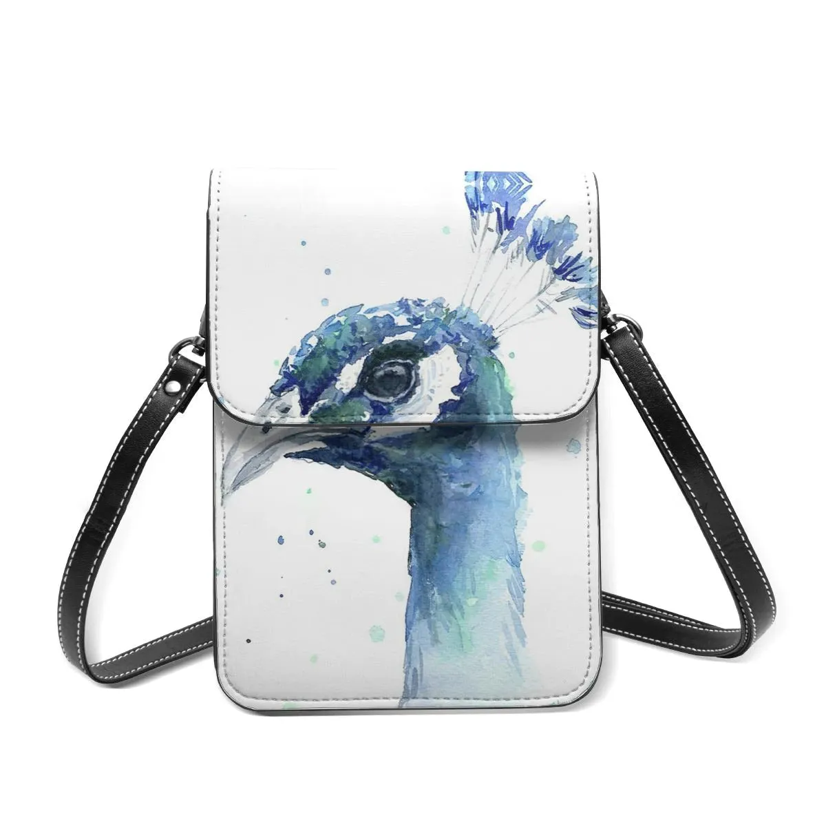 Peacock Shoulder Bag Streetwear Leather Mobile Phone Bag Shoulder Bags