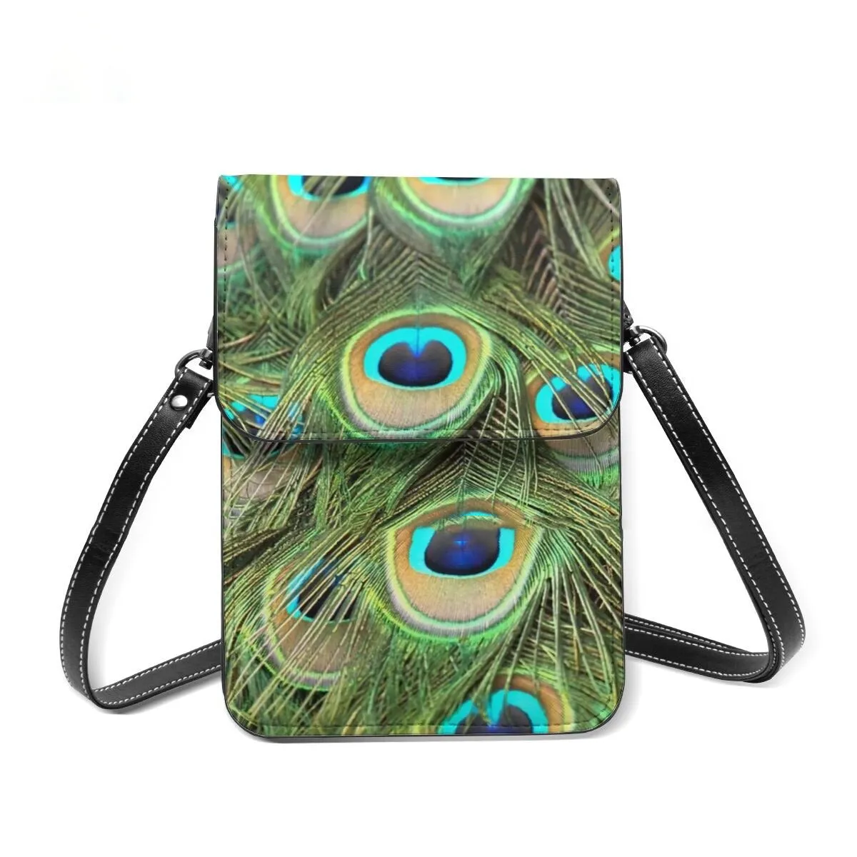 Peacock Shoulder Bag Streetwear Leather Mobile Phone Bag Shoulder Bags