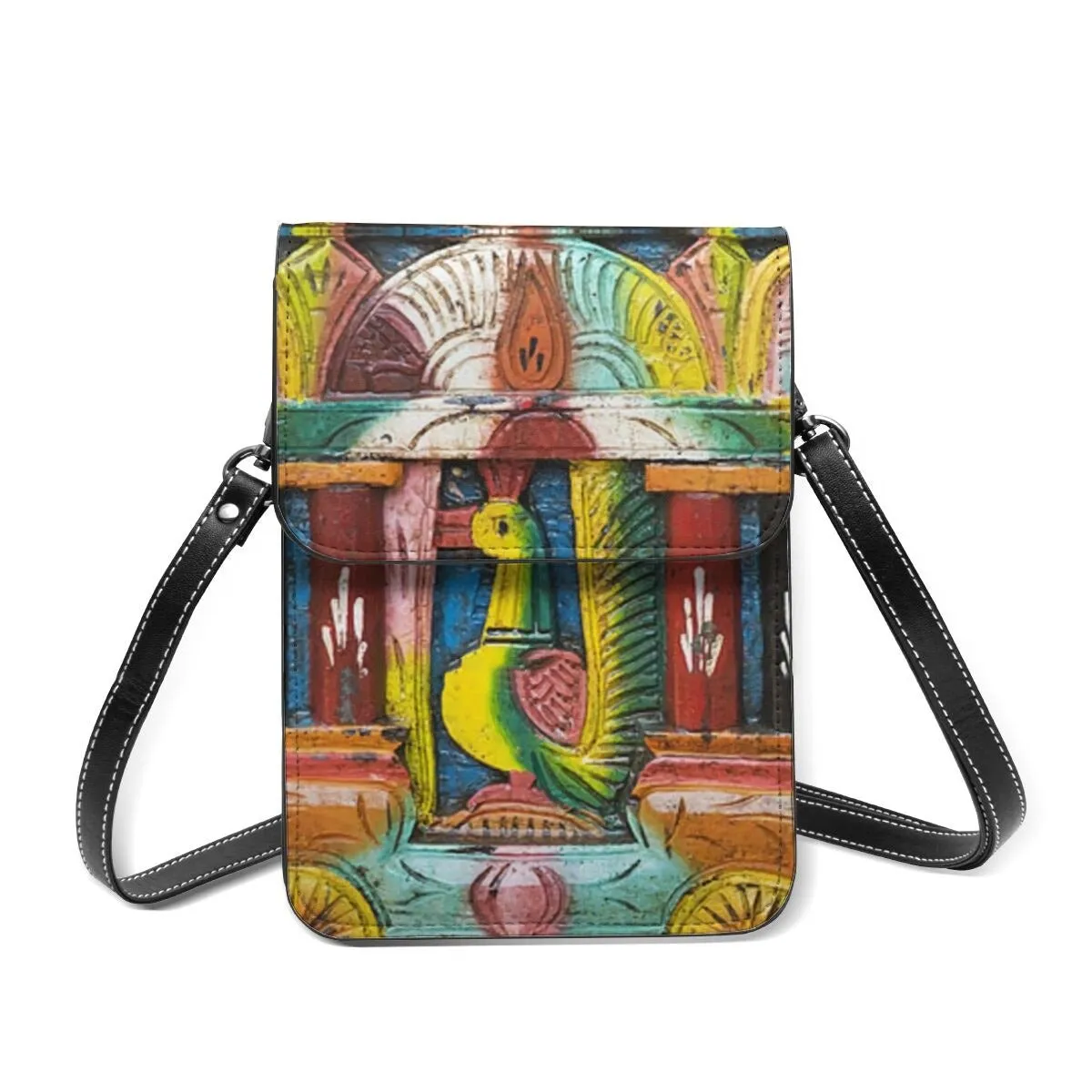 Peacock Shoulder Bag Streetwear Leather Mobile Phone Bag Shoulder Bags