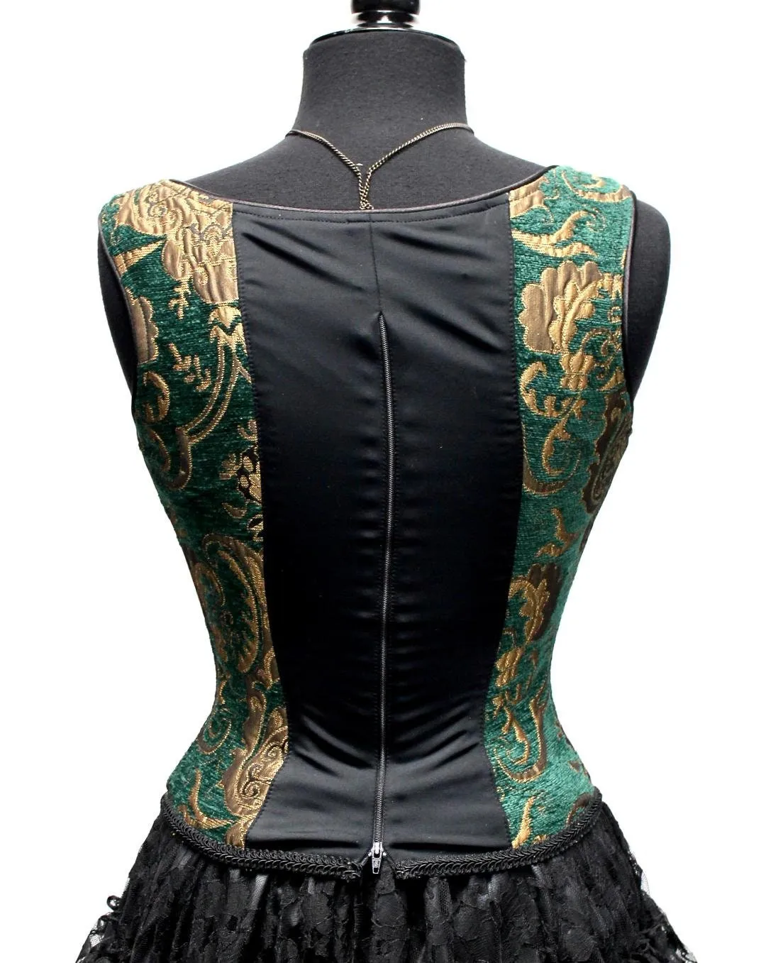PIN BODICE - Green/Gold Tapestry