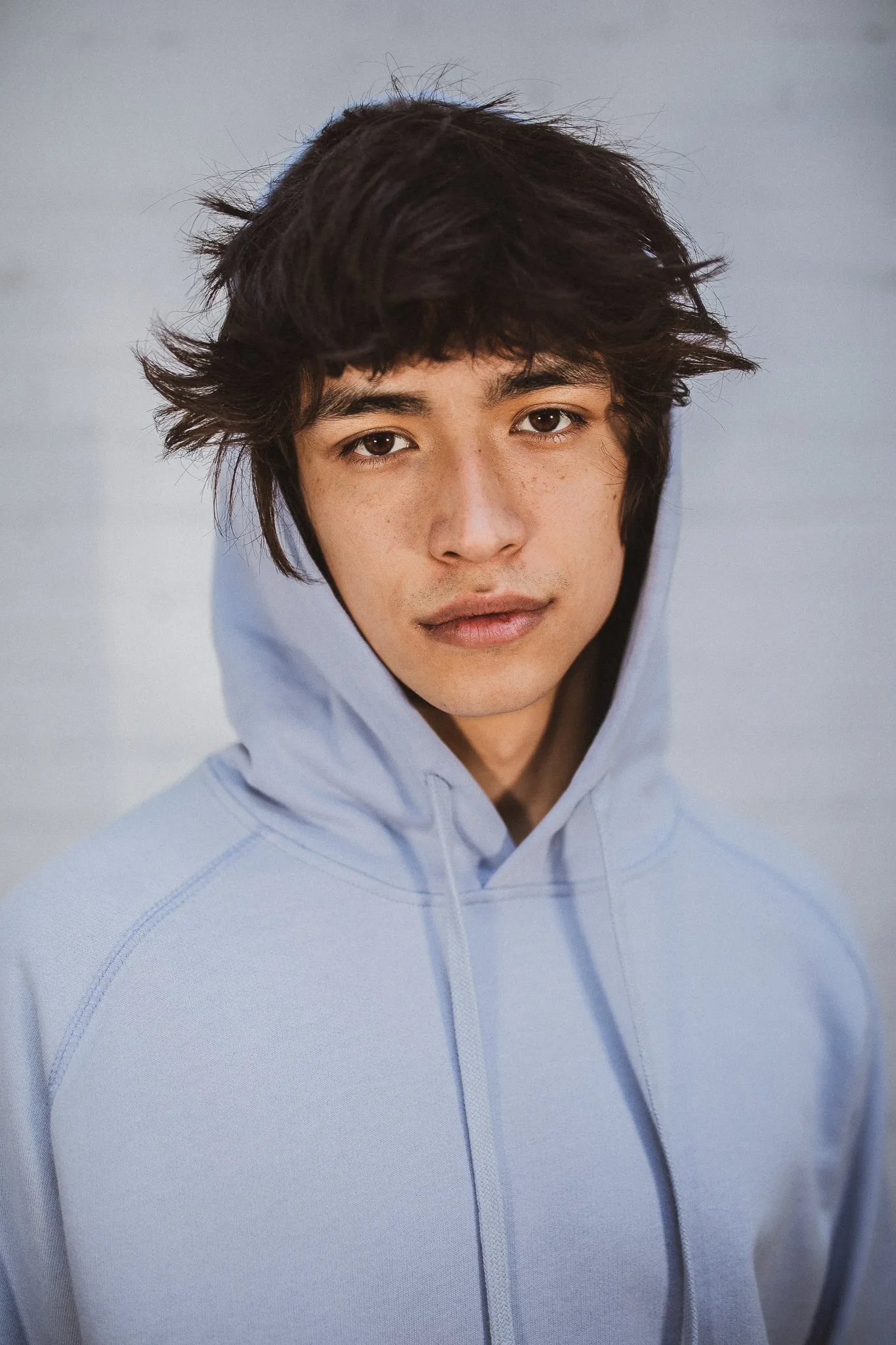 Plant Dyed Organic Hoodie in Sky Blue
