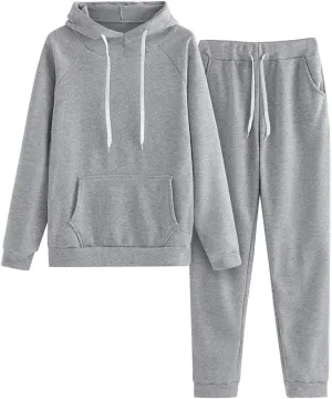 Plus Size Two Piece Sets for Women Casual Letter Graphic Hooded Sweatshirt Jogging Pant Sport Drawstring Tracksuits