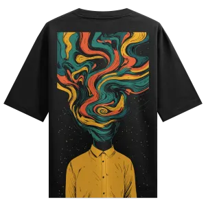 Prdgy Abstract Head Back Oversized T-Shirt