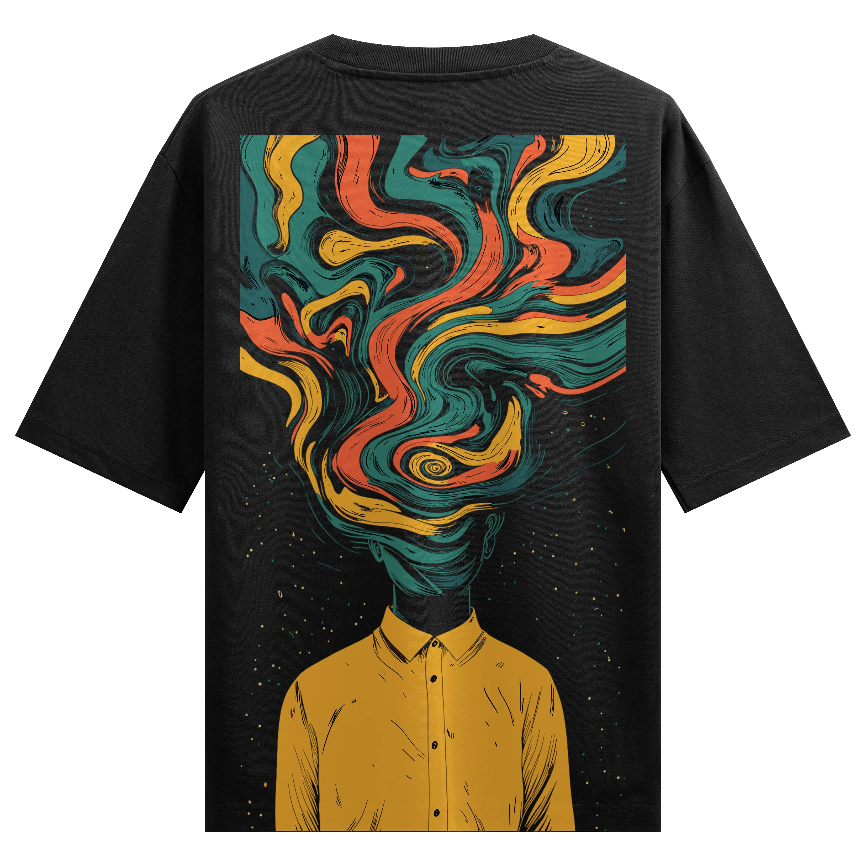 Prdgy Abstract Head Back Oversized T-Shirt