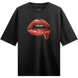 PRDGY Seductive Lip Oversized T-Shirt