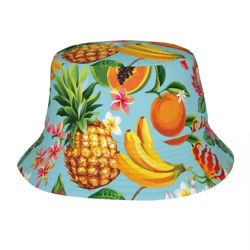 Printed Tropical Fruit Breathable Outdoor Casual Bucket Hats