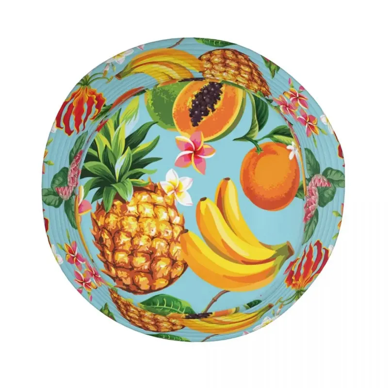 Printed Tropical Fruit Breathable Outdoor Casual Bucket Hats