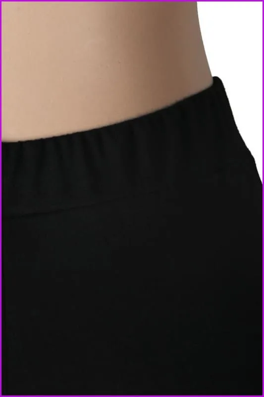 Pure Color Pockets Ruched Half Stacked Pants For WomenDE948