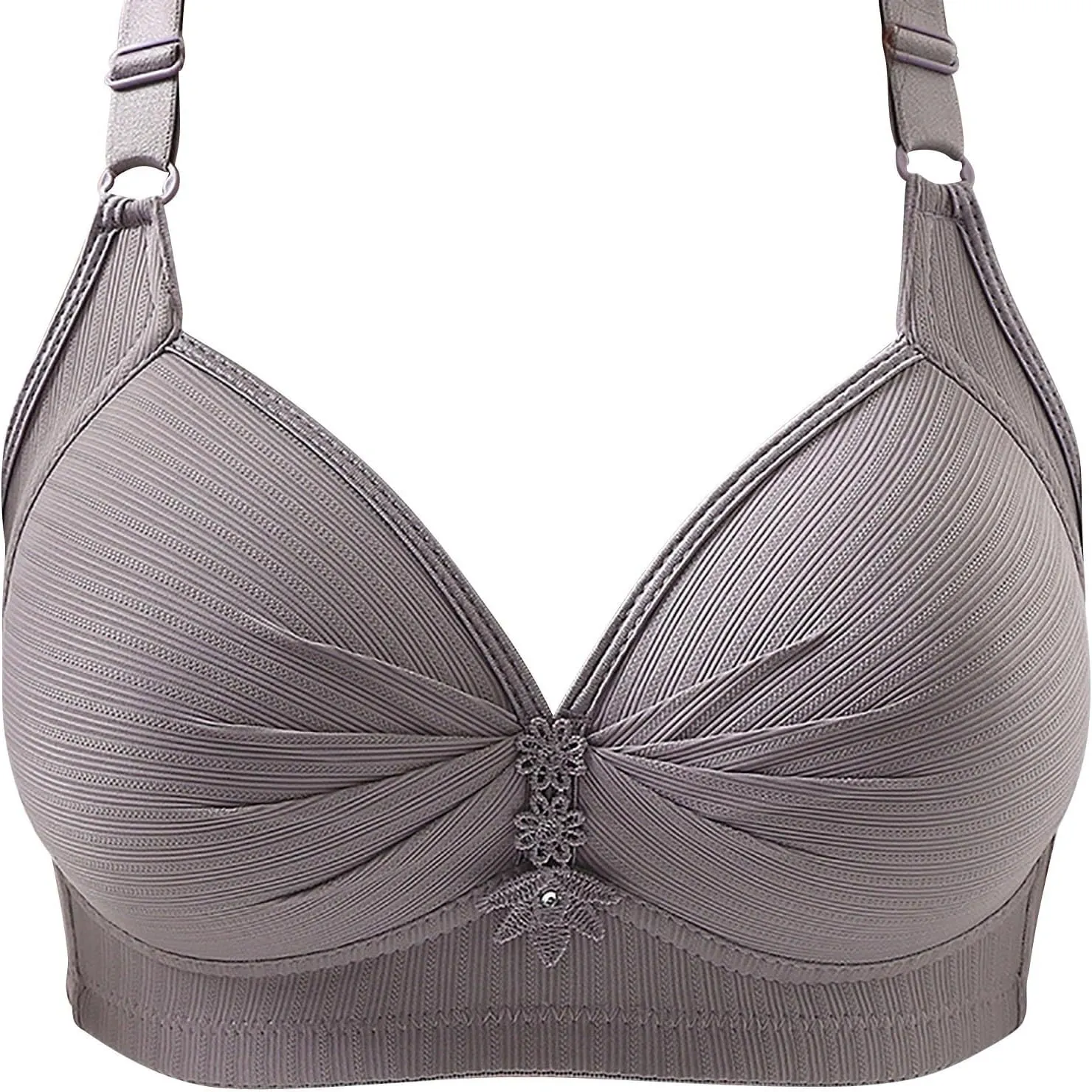 Push up Bras for Women Plus Size Comfortable Front Closure Bras Full Coverage No Underwire Everyday Bra