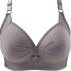 Push up Bras for Women Plus Size Comfortable Front Closure Bras Full Coverage No Underwire Everyday Bra
