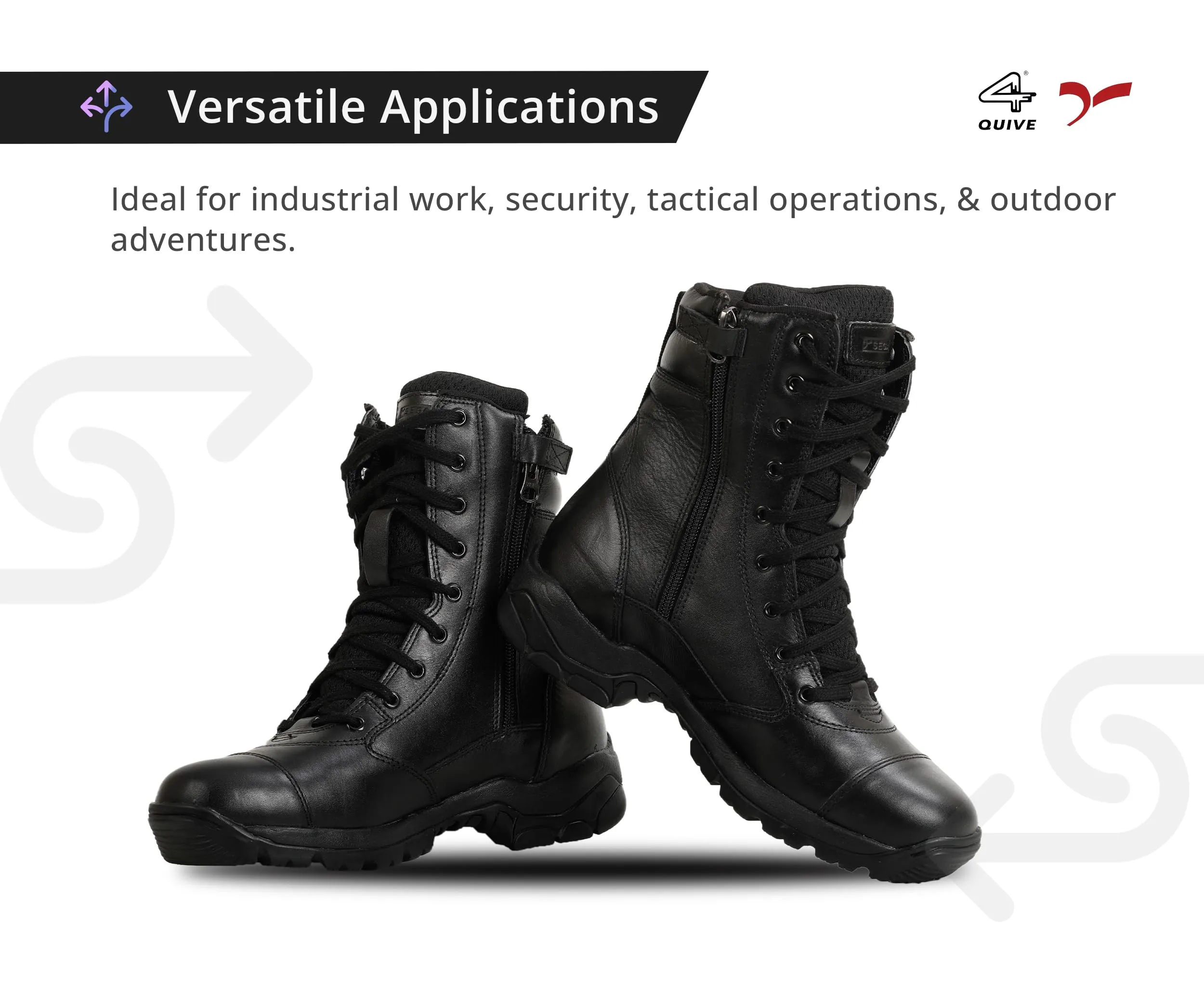 QUIVE Combat 3.O Pro Mid-Calf Leather Combat Boots