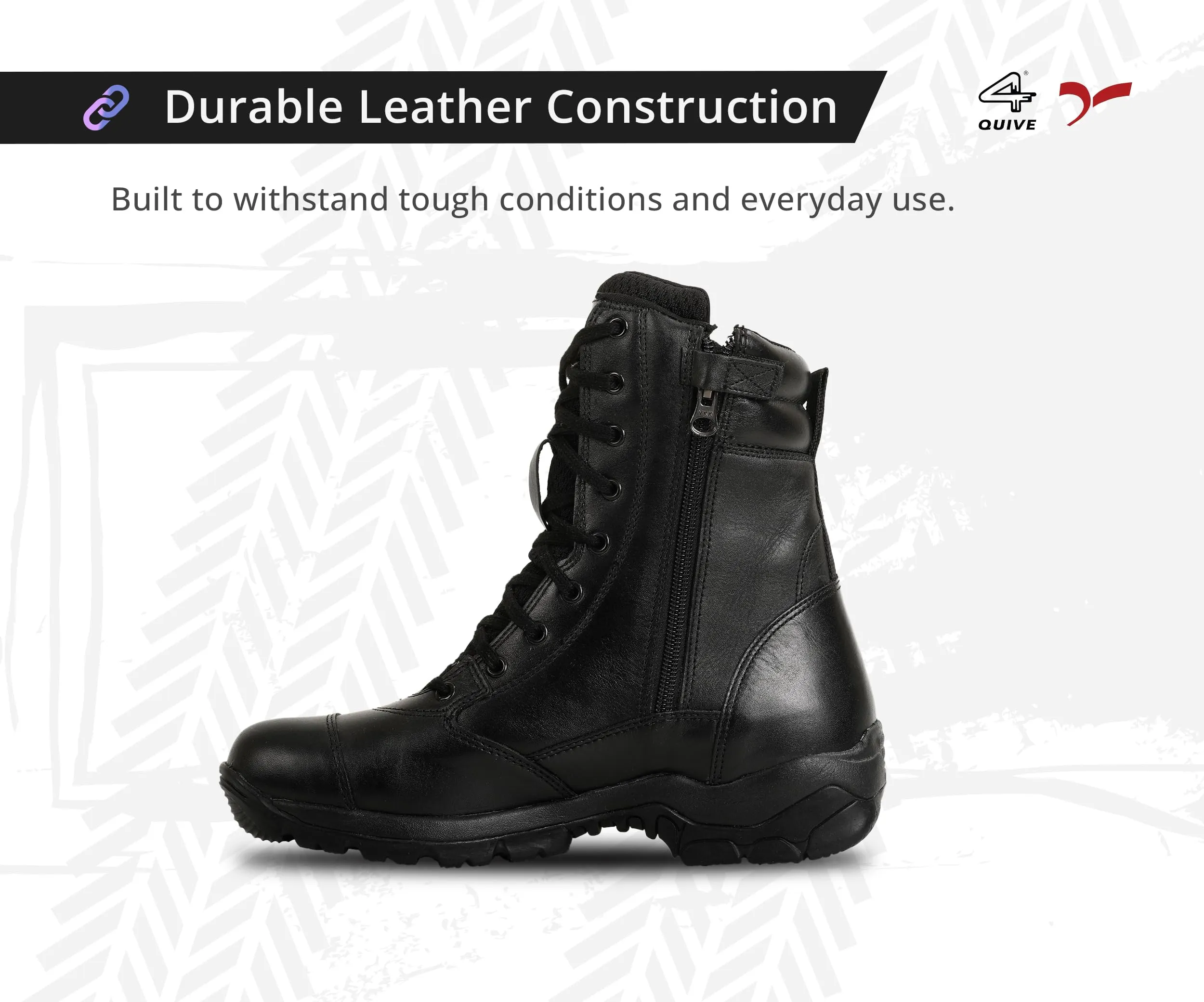 QUIVE Combat 3.O Pro Mid-Calf Leather Combat Boots